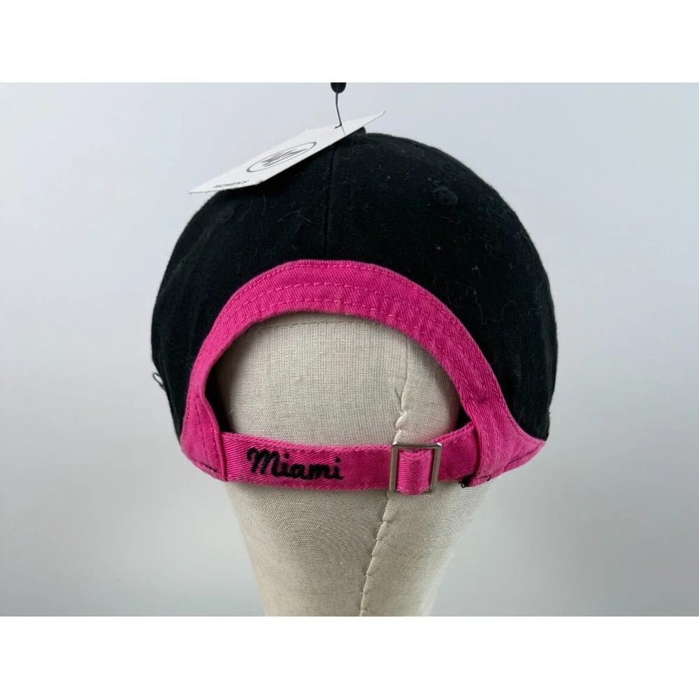 Miami Dolphins NFL 47 Clean Up Womens Hat Black Embroidered Pink Adjustable NEW